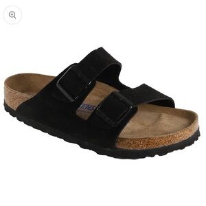 black suede Birkenstocks